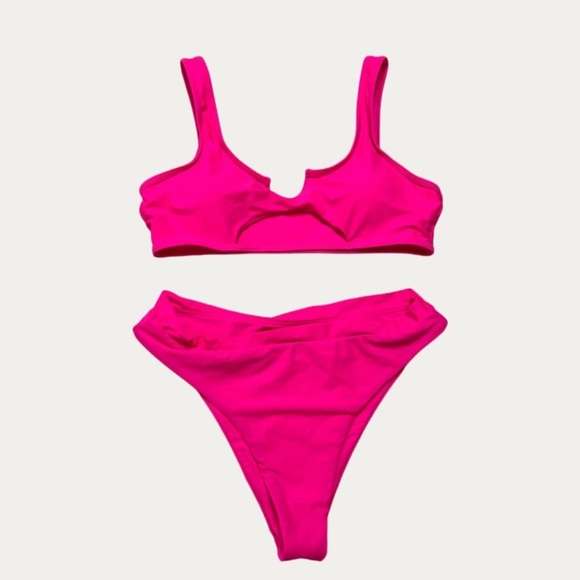 Women’s‎ swimwear Bathing Suit Bikini Swimsuit Hot Pink NWOT Size XL - Picture 2 of 3